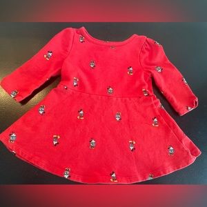Minnie Mouse Red Skater Dress Baby Gap DISNEY Red Knit Minnie Mouse Dress